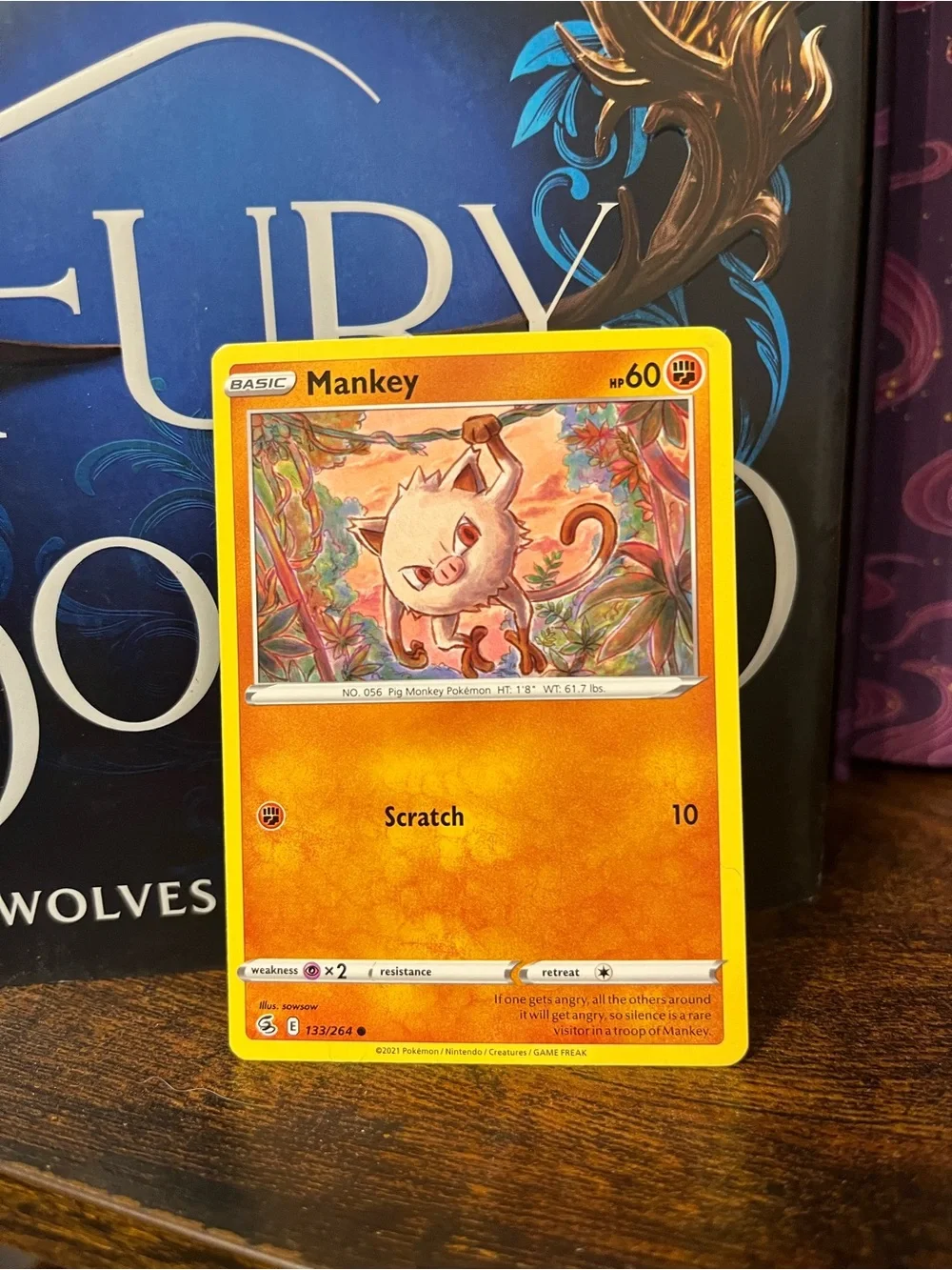 Mankey Pokemon Trading Card Fusion Strike 133/264